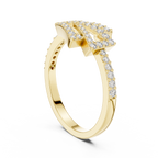 Sharp Curve Diamond Ring