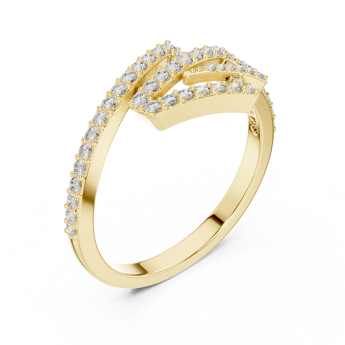 Sharp Curve Diamond Ring