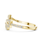 Sharp Curve Diamond Ring