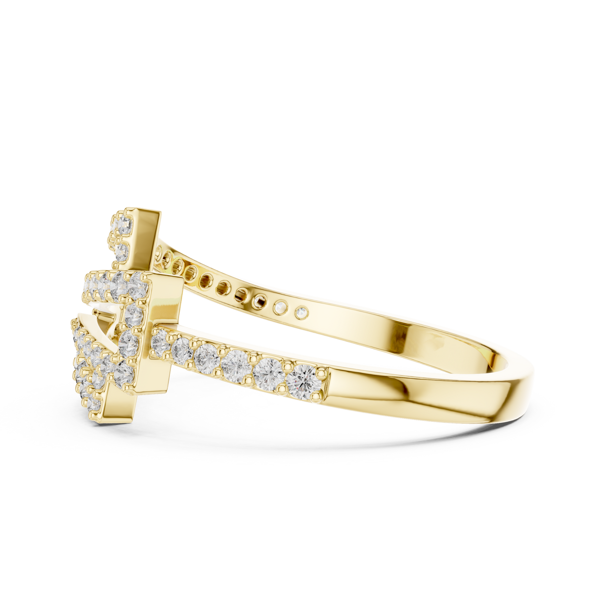 Sharp Curve Diamond Ring