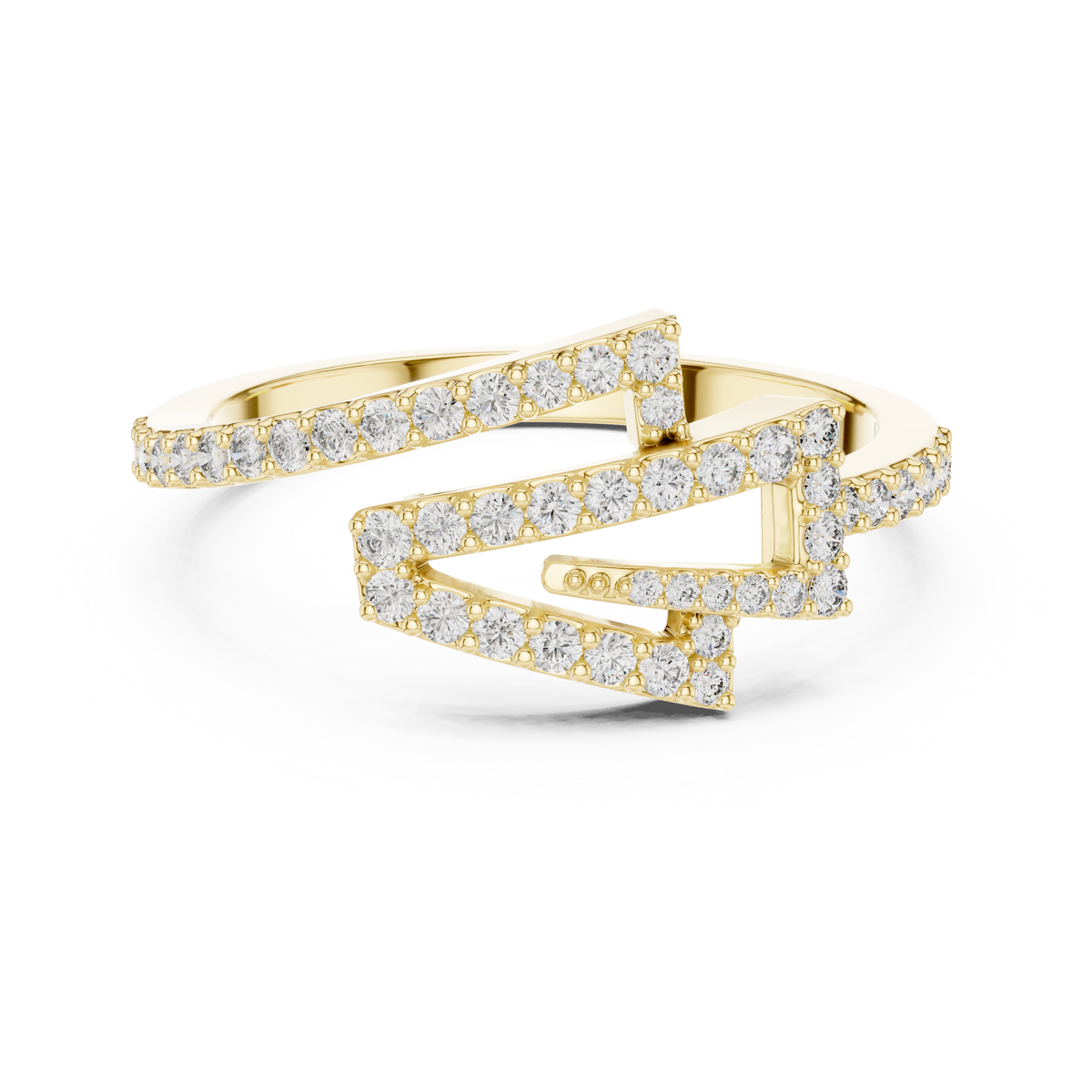 Sharp Curve Diamond Ring