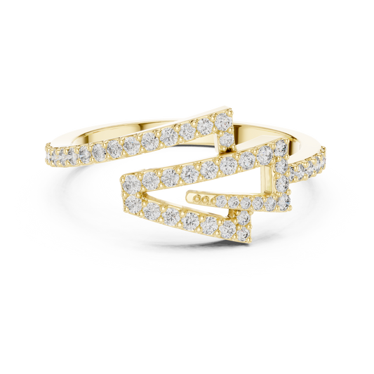Sharp Curve Diamond Ring