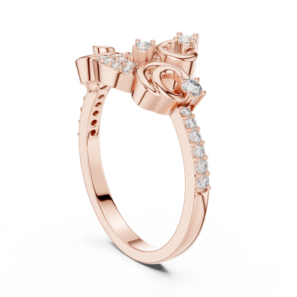 Elegant Curl Spark Ring