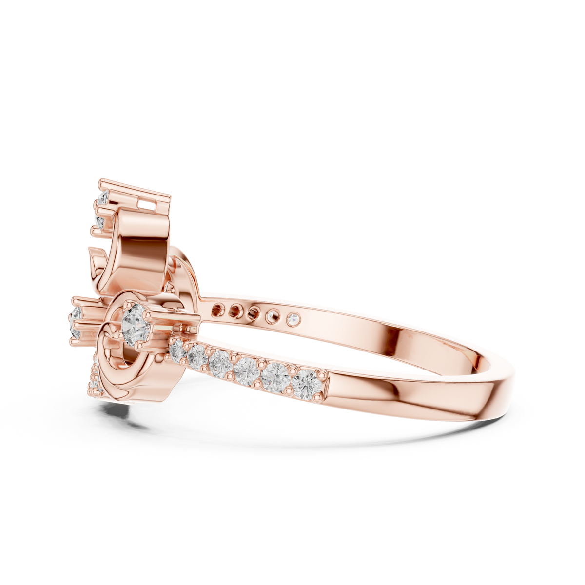 Elegant Curl Spark Ring