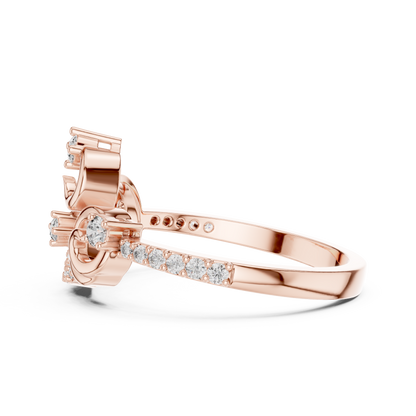 Elegant Curl Spark Ring