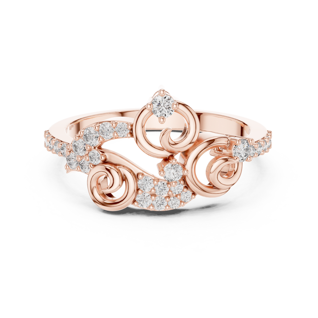 Elegant Curl Spark Ring