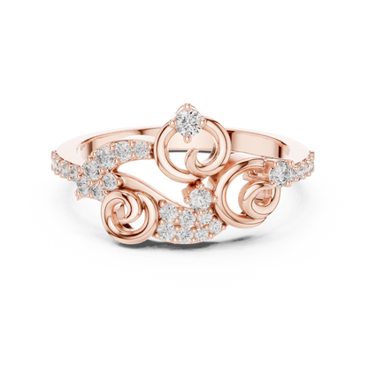 Elegant Curl Spark Ring