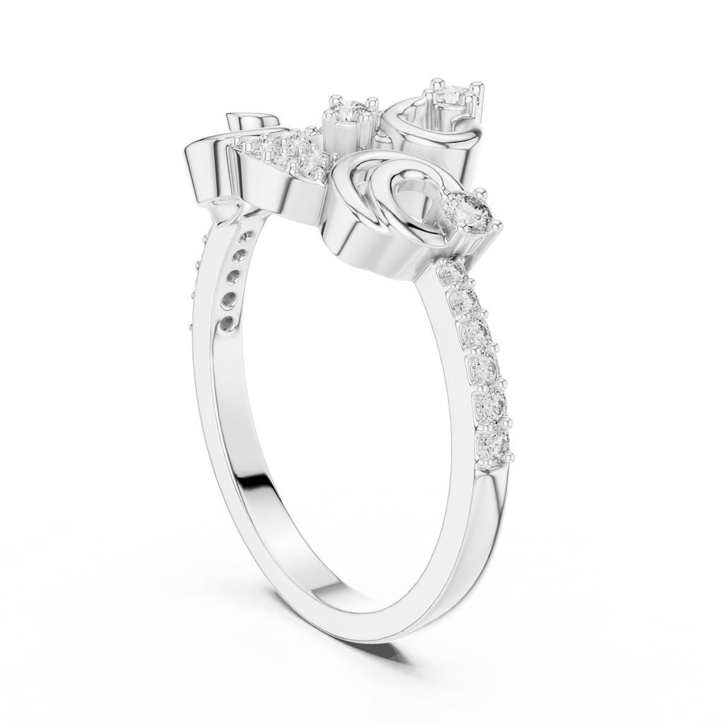 Elegant Curl Spark Ring