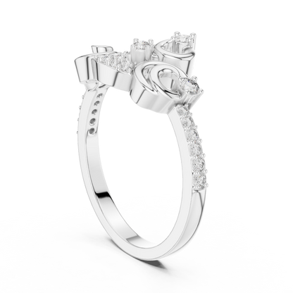 Elegant Curl Spark Ring