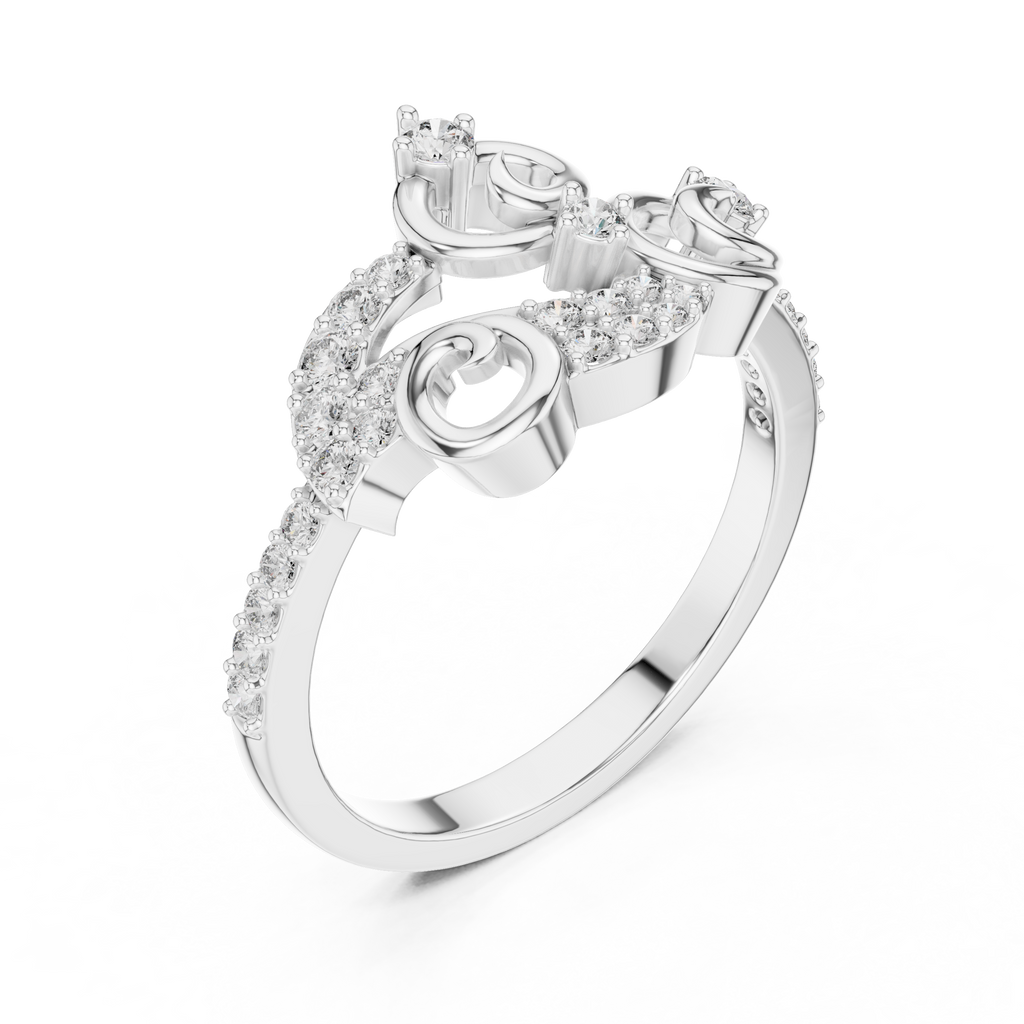 Elegant Curl Spark Ring