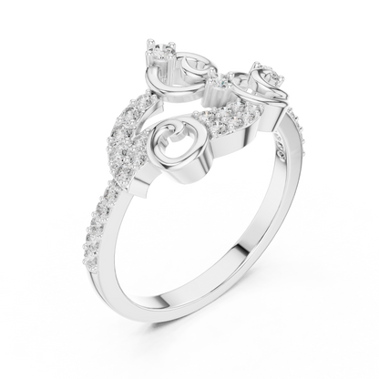 Elegant Curl Spark Ring