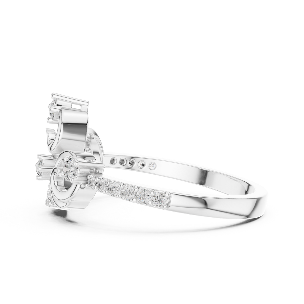 Elegant Curl Spark Ring