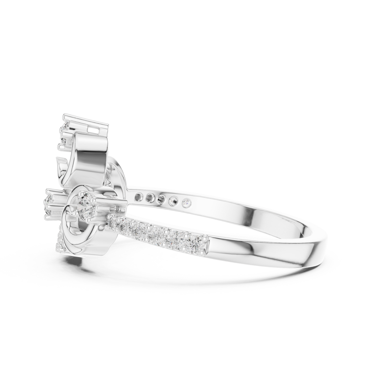 Elegant Curl Spark Ring