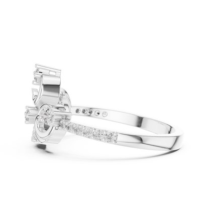 Elegant Curl Spark Ring