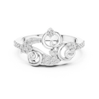Elegant Curl Spark Ring