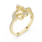 Elegant Curl Spark Ring