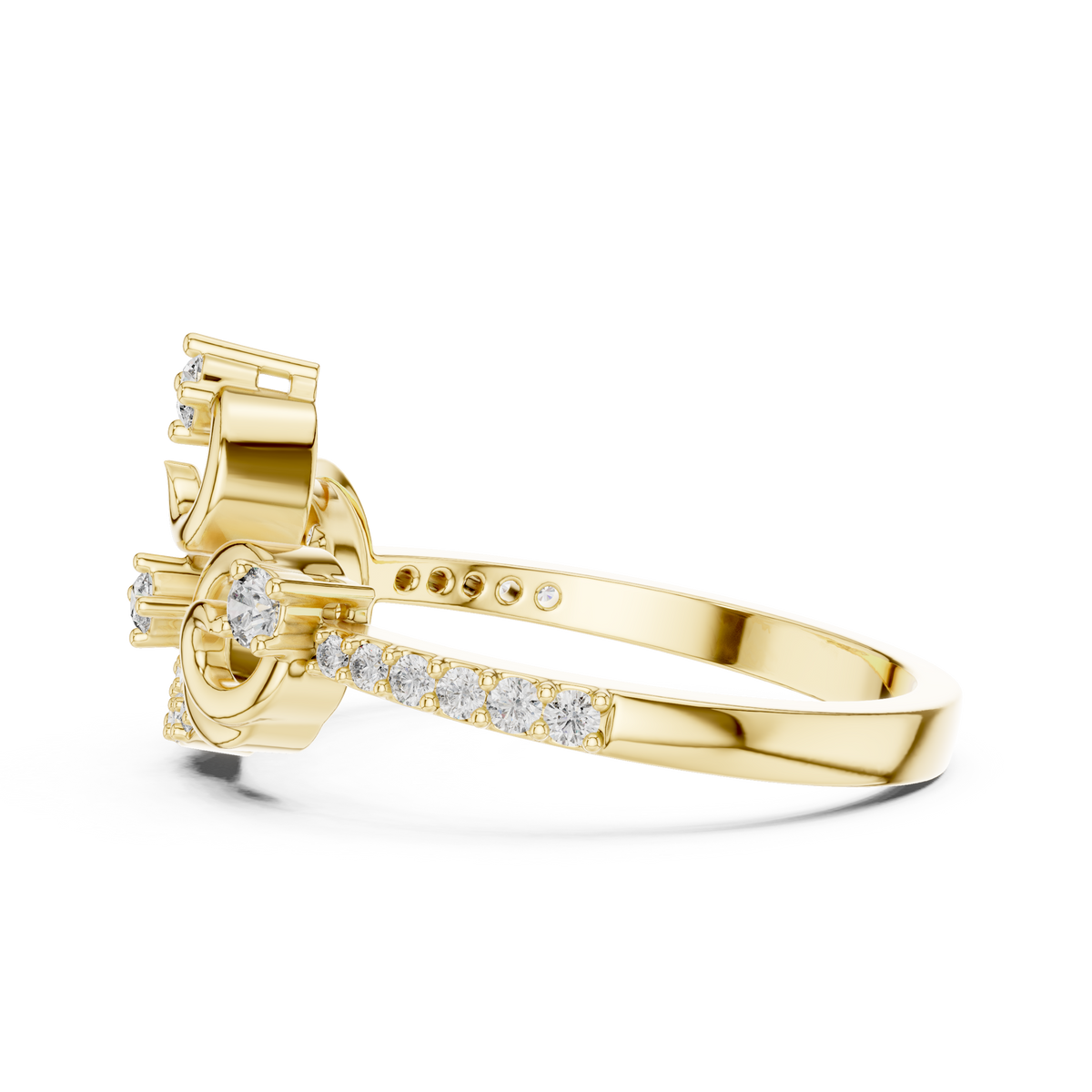 Elegant Curl Spark Ring