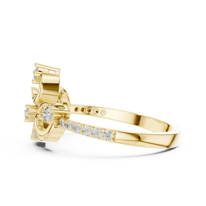 Elegant Curl Spark Ring