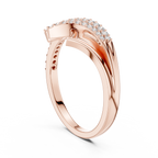 Radiant Feather Diamond Ring