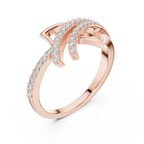 Radiant Feather Diamond Ring