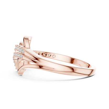 Radiant Feather Diamond Ring