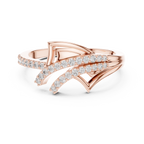 Radiant Feather Diamond Ring