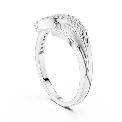 Radiant Feather Diamond Ring