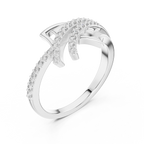 Radiant Feather Diamond Ring