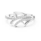 Radiant Feather Diamond Ring