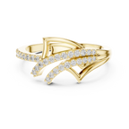 Radiant Feather Diamond Ring