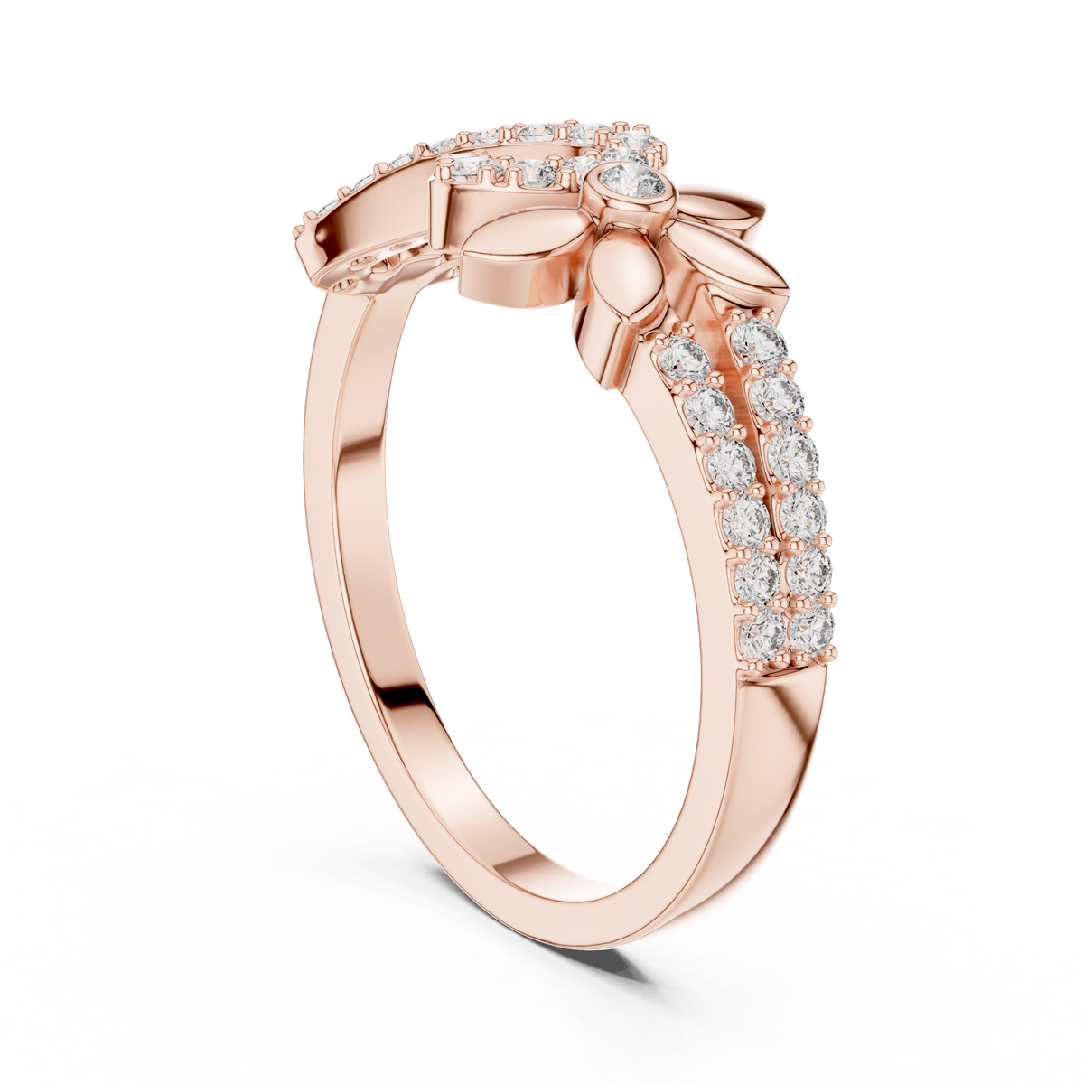 Floral Infinity Spark Ring