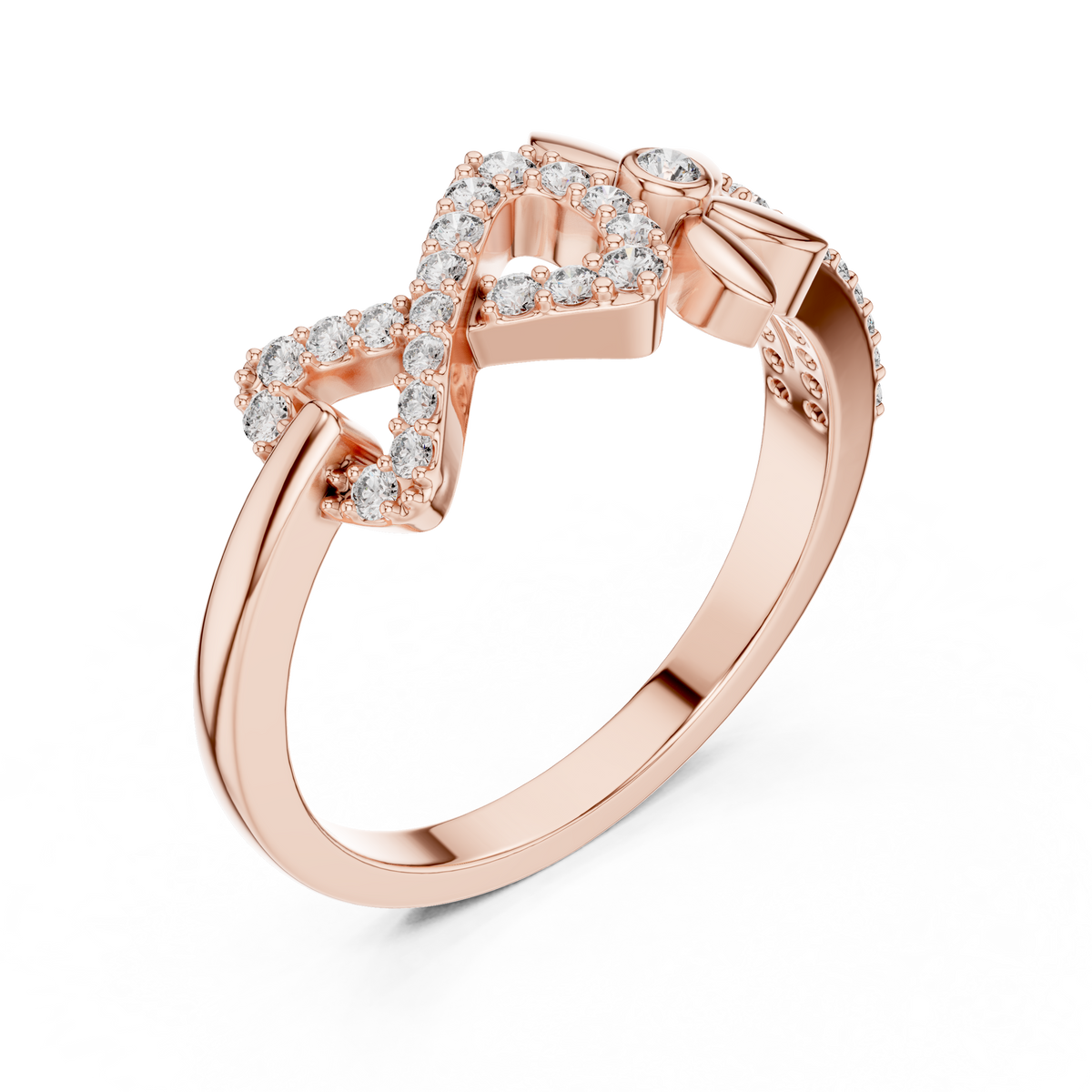 Floral Infinity Spark Ring