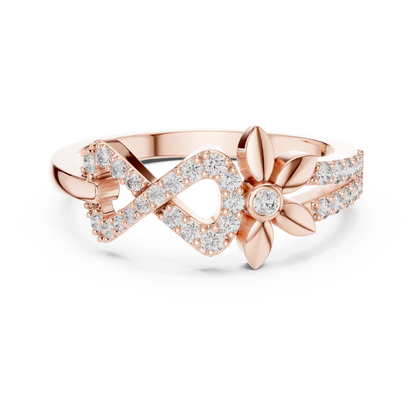 Floral Infinity Spark Ring