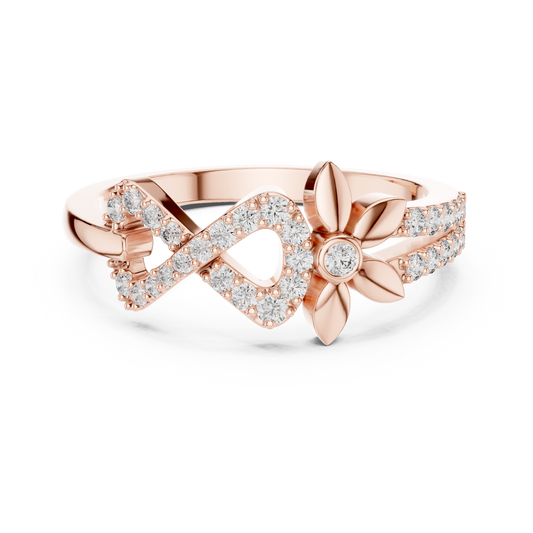 Floral Infinity Spark Ring