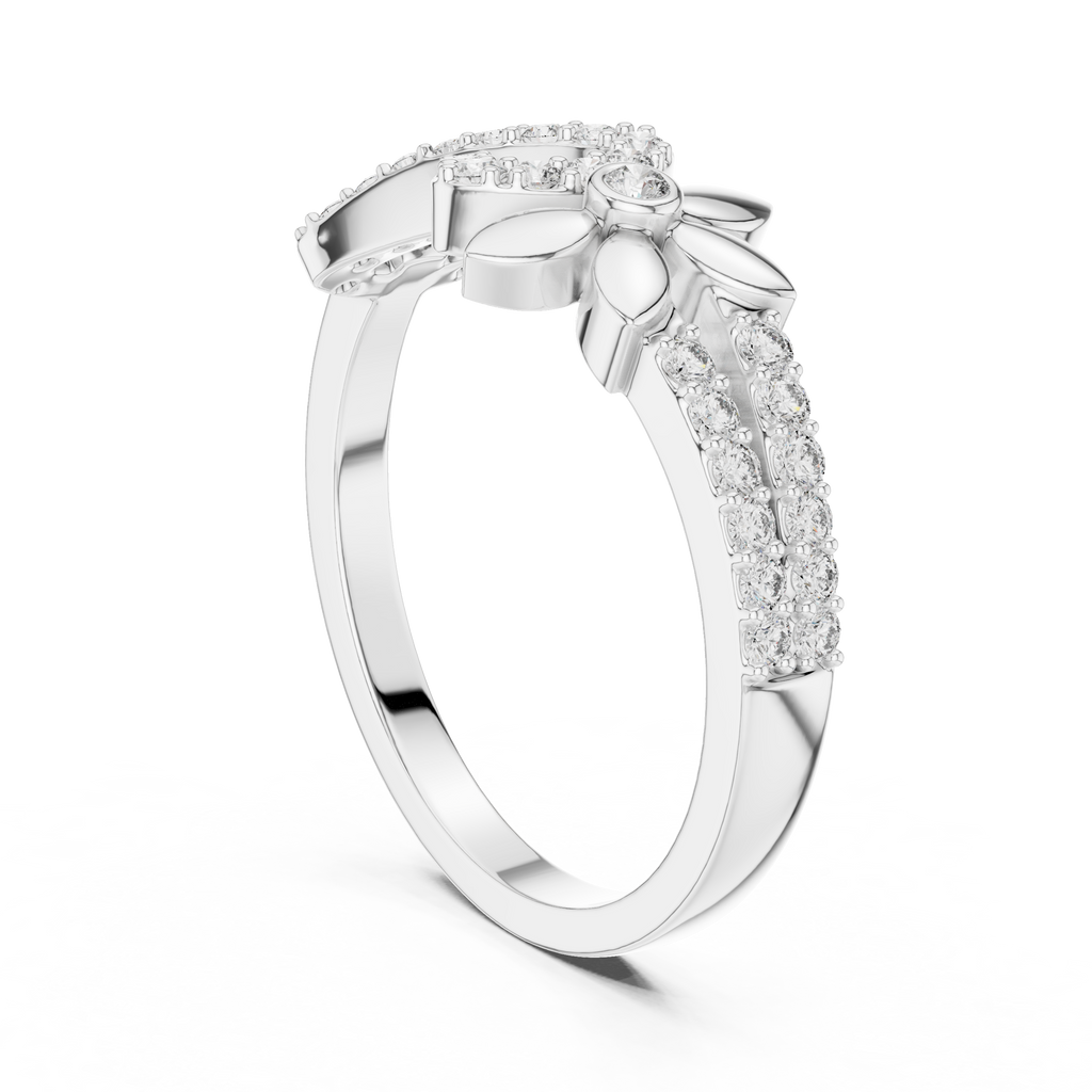 Floral Infinity Spark Ring