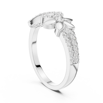 Floral Infinity Spark Ring