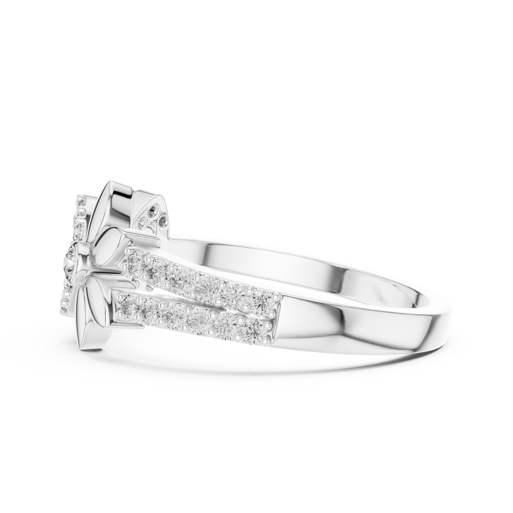 Floral Infinity Spark Ring