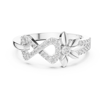 Floral Infinity Spark Ring