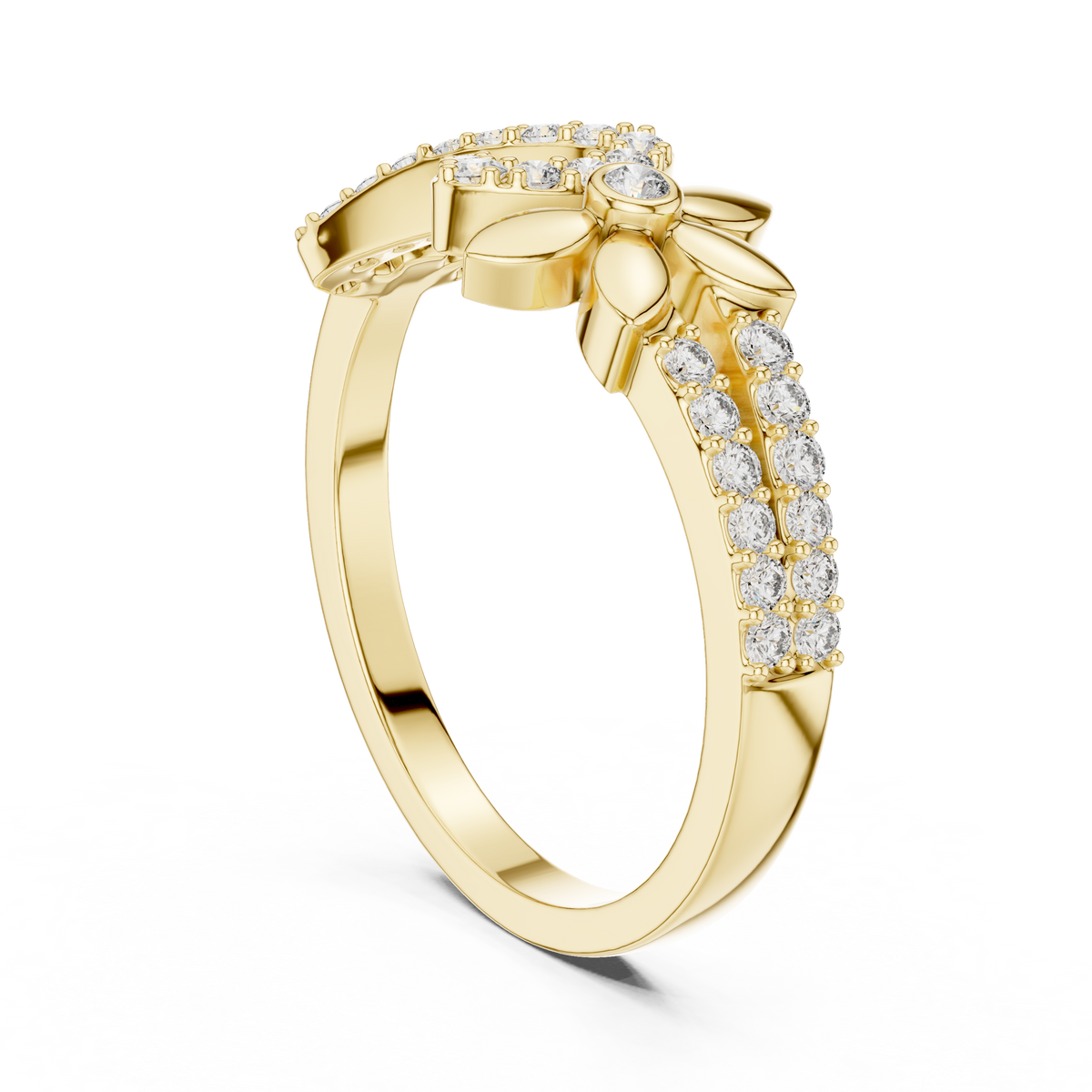 Floral Infinity Spark Ring