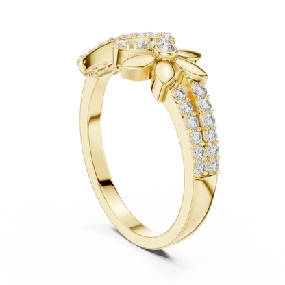 Floral Infinity Spark Ring