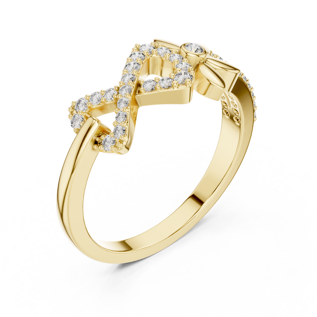 Floral Infinity Spark Ring