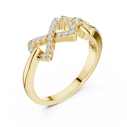Floral Infinity Spark Ring