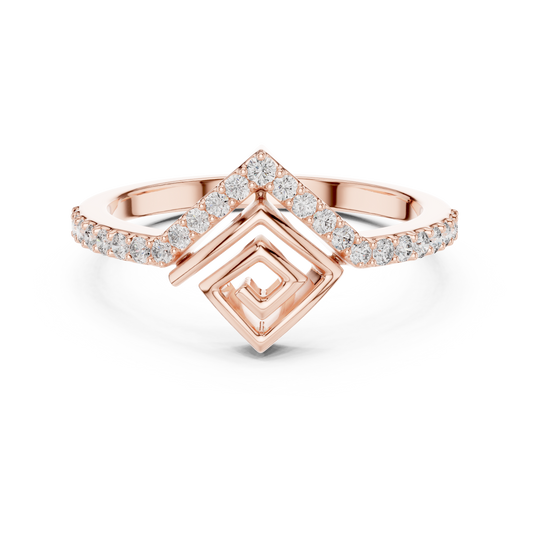Radiant Geometry Gold Ring