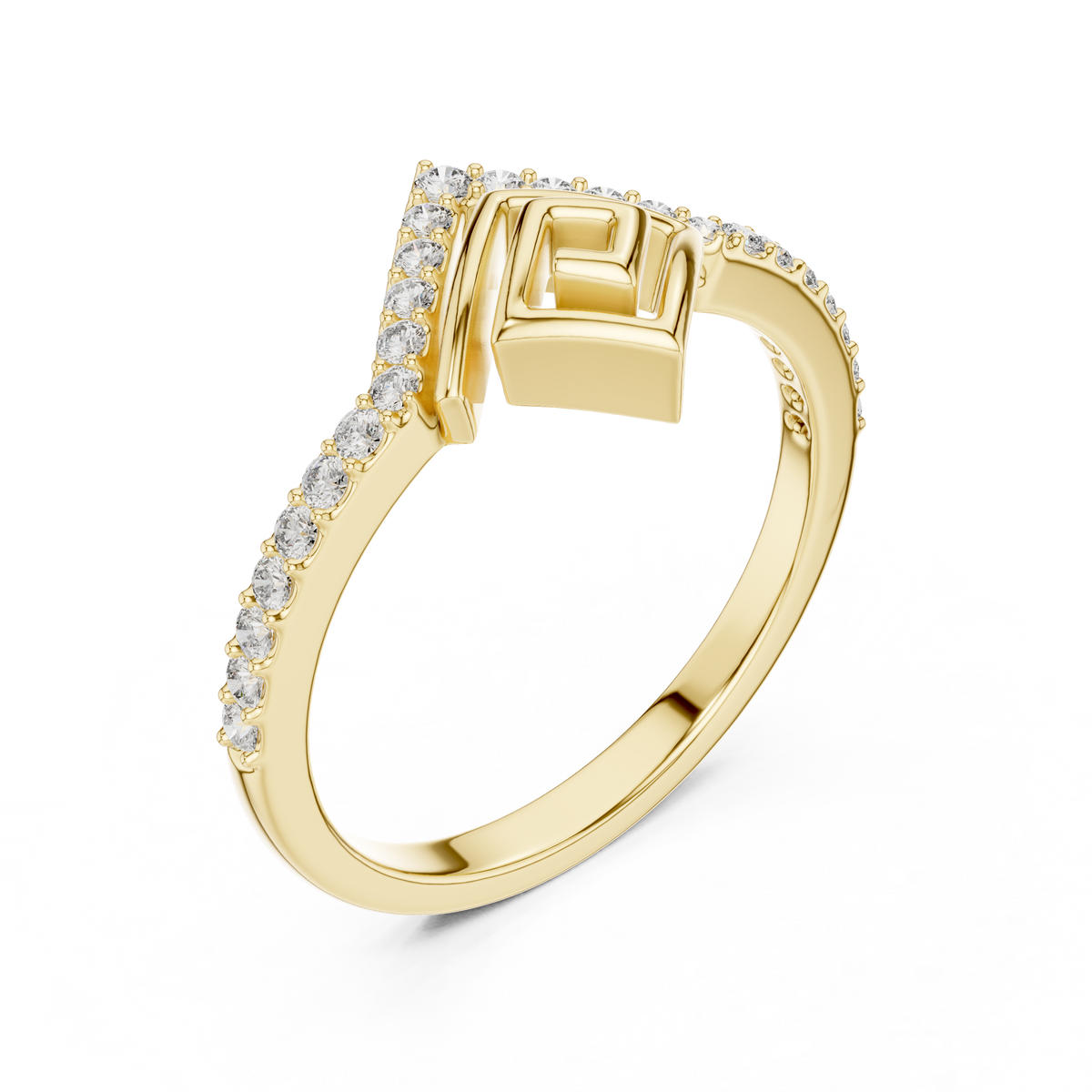 Radiant Geometry Gold Ring