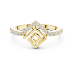 Radiant Geometry Gold Ring