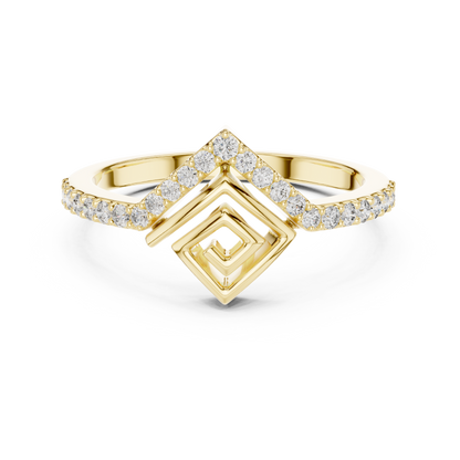 Radiant Geometry Gold Ring