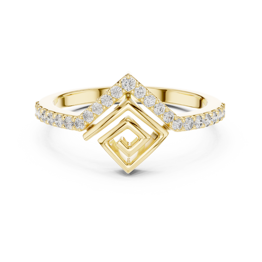 Radiant Geometry Gold Ring