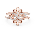 Twin Blossom Diamond Ring