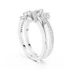 Twin Blossom Diamond Ring