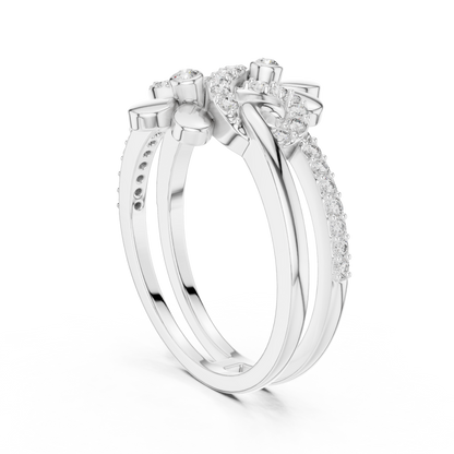 Twin Blossom Diamond Ring